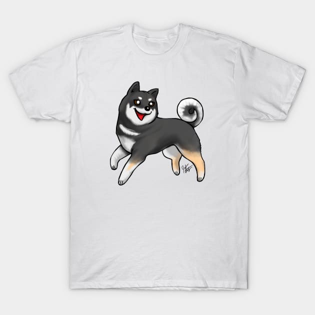 Dog - Shiba Inu - Black and Tan T-Shirt by Jen's Dogs Custom Gifts and Designs